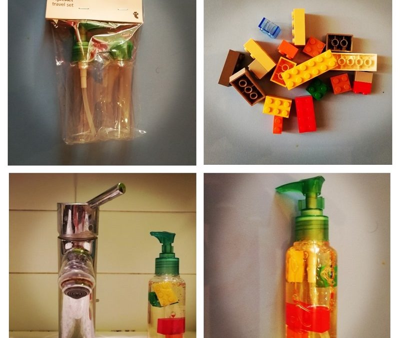 Dispenser di sapone con Lego Fai Da Te …… Soap Dispenser with Diy Lego